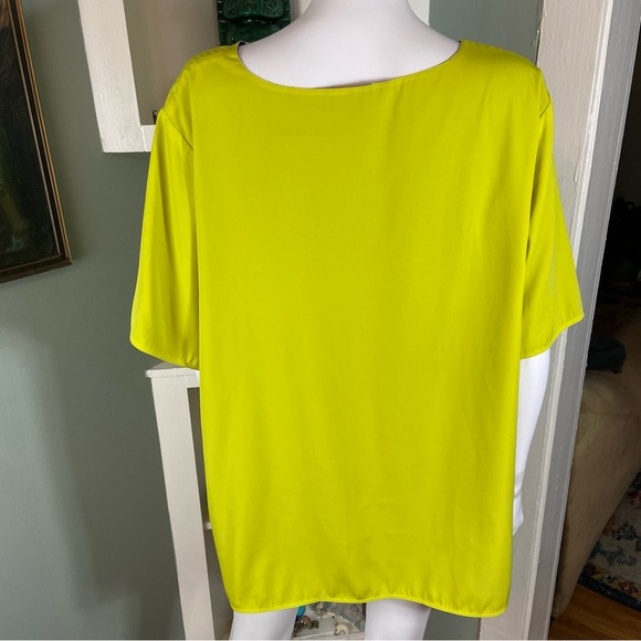 Vintage 90s Grove Avenue 22W Reversible Purple Yellow Blouse Tee Shirt Top - Picture 6 of 13